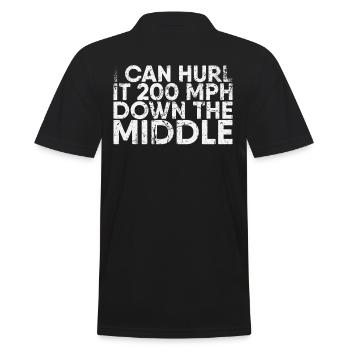 I can put it 200 miles per hour in the middle - Men's Polo Shirt - black - Back - Kai (181cm)