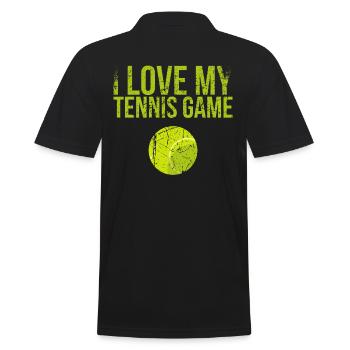 J’adore ma conception de jeu de tennis pour les fans de tennis - Polo Homme - noir - Dos - Kai (181cm)