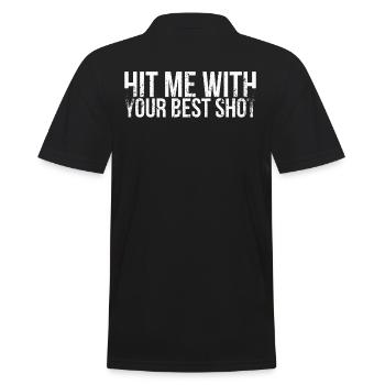 Beat me with your best blow for - Men's Polo Shirt - black - Back - Kai (181cm)