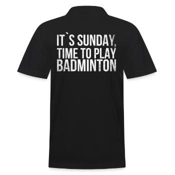 C’est dimanche l’heure de jouer au badminton pour le badminton - Polo Homme - noir - Dos - Kai (181cm)