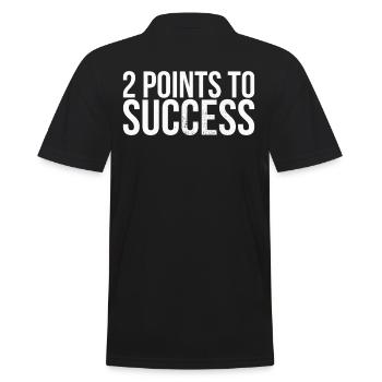2 Punkte Zum Erfolg Für Badmintonspieler Bzw - Männer Poloshirt - Schwarz - Hinten - Kai (181cm)