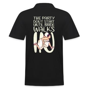 La fête ne commence pas avant l’arrivée de la mariée - Polo Homme - noir - Dos - Kai (181cm)