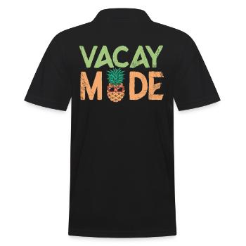 Vacay Mode Ananas Design Für Strandliebhaber - Männer Poloshirt - Schwarz - Hinten - Kai (181cm)