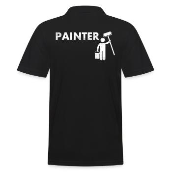 Maler-dekorateur-design Pour les peintres-artistes - Polo Homme - noir - Dos - Kai (181cm)