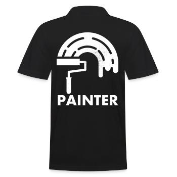 Maler-dekorateur-design Pour les peintres-artistes - Polo Homme - noir - Dos - Kai (181cm)