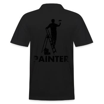 Maler-dekorateur-design Pour les peintres-artistes - Polo Homme - noir - Dos - Kai (181cm)