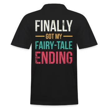 Enfin mon conte de fées-fin-mariage-design - Polo Homme - noir - Dos - Kai (181cm)
