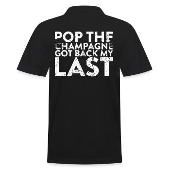 Pop The Hat Meinen Letzten Für Die - Männer Poloshirt - Schwarz - Hinten - Kai (181cm)