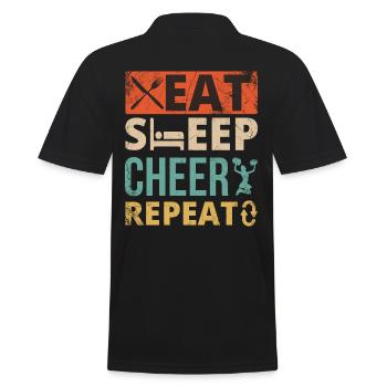 Alles Über Dieses Basisdesign Für Cheerleader - Männer Poloshirt - Schwarz - Hinten - Kai (181cm)