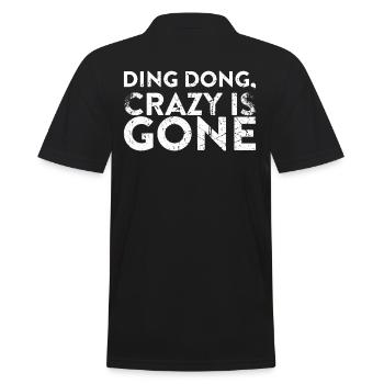 Ding Dong Crazy Hat Sich Scheiden Lassen - Männer Poloshirt - Schwarz - Hinten - Kai (181cm)