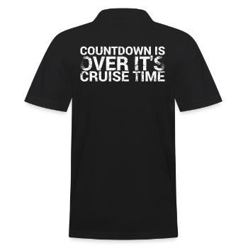 Der Countdown Ist Vorbei, Es Ist Kreuzfahrtzeit - Männer Poloshirt - Schwarz - Hinten - Kai (181cm)
