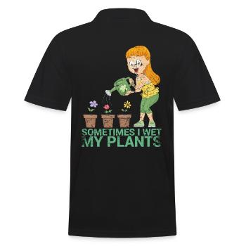 Parfois, j’humidifie la conception de ma plante pour - Polo Homme - noir - Dos - Kai (181cm)