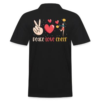 Peace Love Applause Design pour - Polo Homme - noir - Dos - Kai (181cm)