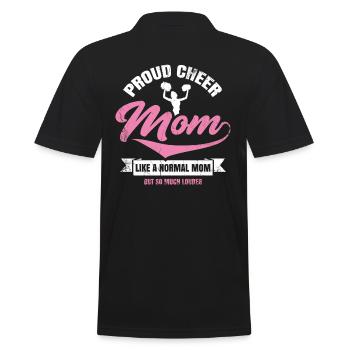 Proud Cheer Mom like a normal mom for - Men's Polo Shirt - black - Back - Kai (181cm)