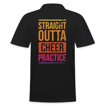 Straight Outta Cheer Practice pour les pom-pom girls - Polo Homme - noir - Dos - Kai (181cm)