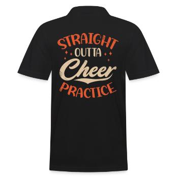 Straight Outta Cheer Practice pour les pom-pom girls - Polo Homme - noir - Dos - Kai (181cm)