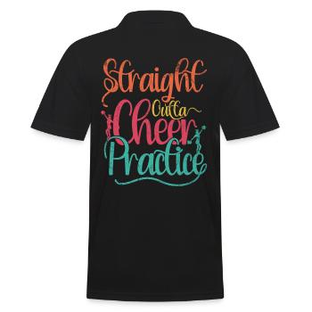 Straight Outta Cheer Practice pour les pom-pom girls - Polo Homme - noir - Dos - Kai (181cm)