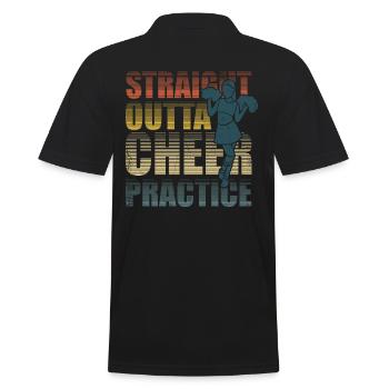 Straight Outta Cheer Practice pour les pom-pom girls - Polo Homme - noir - Dos - Kai (181cm)