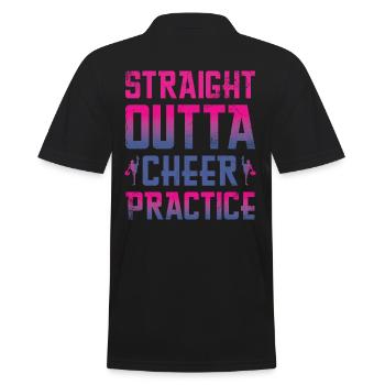 Straight Outta Cheer Practice pour les pom-pom girls - Polo Homme - noir - Dos - Kai (181cm)
