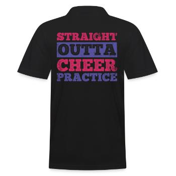 Straight Outta Cheer Practice pour les pom-pom girls - Polo Homme - noir - Dos - Kai (181cm)