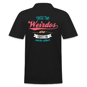 These two weirdos are perfect for anyone for the - Men's Polo Shirt - black - Back - Kai (181cm)