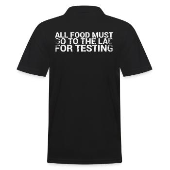 Alle Lebensmittel Müssen Zum Testen Von - Männer Poloshirt - Schwarz - Hinten - Kai (181cm)