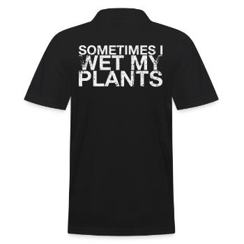 Parfois, j’humidifie la conception de ma plante pour - Polo Homme - noir - Dos - Kai (181cm)