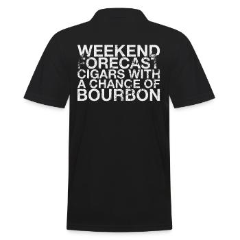 Wochenendprognose Zigarren Mit Bourbon-chance - Männer Poloshirt - Schwarz - Hinten - Kai (181cm)