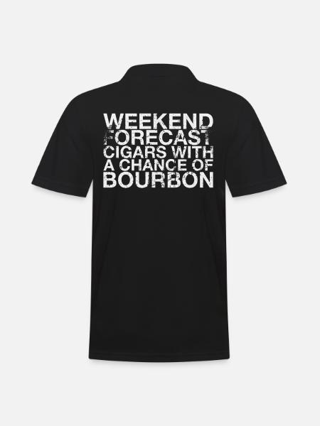 Wochenendprognose Zigarren Mit Bourbon-chance - Männer Poloshirt - Schwarz