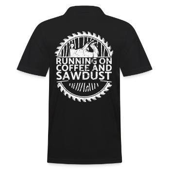 Running on coffee and sawdust for carpenters - Men's Polo Shirt - black - Back - Kai (181cm)