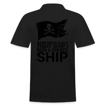 Some mothers lead a narrow ship, I - Men's Polo Shirt - black - Back - Kai (181cm)