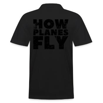 Comment les avions volent Design pour les pilotes - Polo Homme - noir - Dos - Kai (181cm)