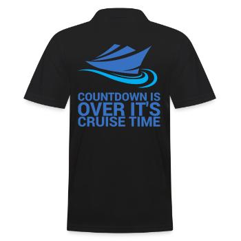Der Countdown Ist Vorbei, Es Ist Kreuzfahrtzeit - Männer Poloshirt - Schwarz - Hinten - Kai (181cm)