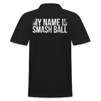 My name is Smash Ball Design for tennis fans - Men's Polo Shirt - black - Back - Kai (181cm)