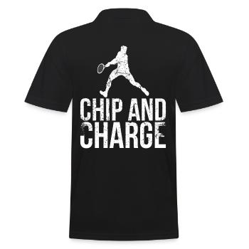 Chip- Und Ladedesign Für Tennisfans - Männer Poloshirt - Schwarz - Hinten - Kai (181cm)