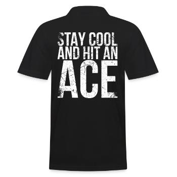 Stay cool and beat an Ass Design - Men's Polo Shirt - black - Back - Kai (181cm)