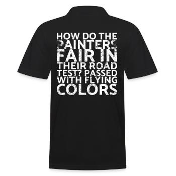 How do the painters perform in their road test? - Men's Polo Shirt - black - Back - Kai (181cm)