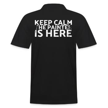 Gardez votre calme Le peintre est ici Décorateur Design pour - Polo Homme - noir - Dos - Kai (181cm)