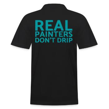 Real painters drop no design for painters - Men's Polo Shirt - black - Back - Kai (181cm)