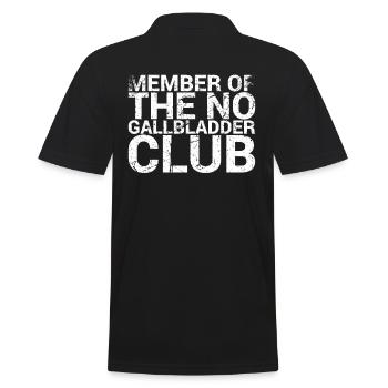 Mitglied Des No Gallbladder Club Surgery Recovery - Männer Poloshirt - Schwarz - Hinten - Kai (181cm)