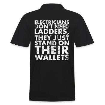 Elektriker Brauchen Keine Leitern Für Lineman Und - Männer Poloshirt - Schwarz - Hinten - Kai (181cm)