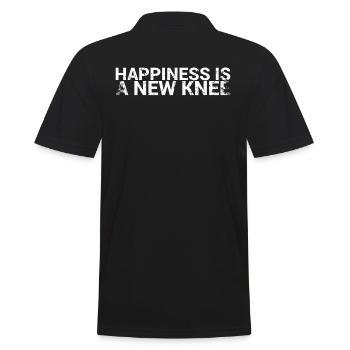 Le bonheur est un nouveau design de genou pour les survivants - Polo Homme - noir - Dos - Kai (181cm)