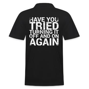 Avez-vous essayé de le supprimer de et encore - Polo Homme - noir - Dos - Kai (181cm)