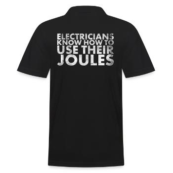 Elektriker Kennen Die Verwendung Für Lineman Und - Männer Poloshirt - Schwarz - Hinten - Kai (181cm)