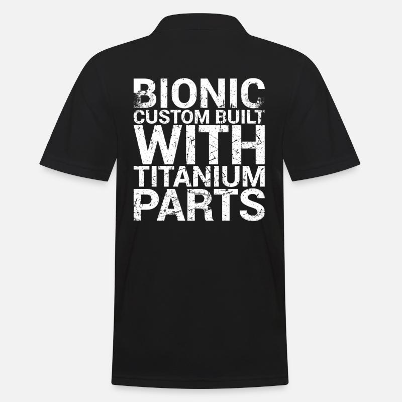 Bionic Custom Built with titanium parts Knee-hip - Men's Polo Shirt - black