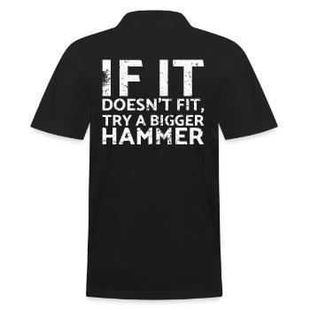 Wenn Es Nicht Passt, Versuchen Sie Es Mit Einem - Männer Poloshirt - Schwarz - Hinten - Kai (181cm)