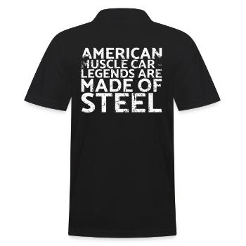 Les légendes américaines des muscle cars sont faites - Polo Homme - noir - Dos - Kai (181cm)