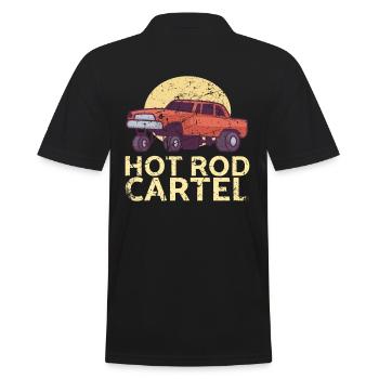 Hot Rod Cartel Design Für Oldtimer-fans - Männer Poloshirt - Schwarz - Hinten - Kai (181cm)