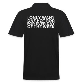 Ich Will Nur Einen Hot Rod Für Jeden Tag - Männer Poloshirt - Schwarz - Hinten - Kai (181cm)