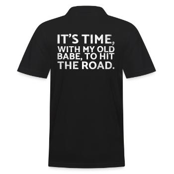 Es Ist An Der Zeit, Dass Mein Altes Baby Den - Männer Poloshirt - Schwarz - Hinten - Kai (181cm)